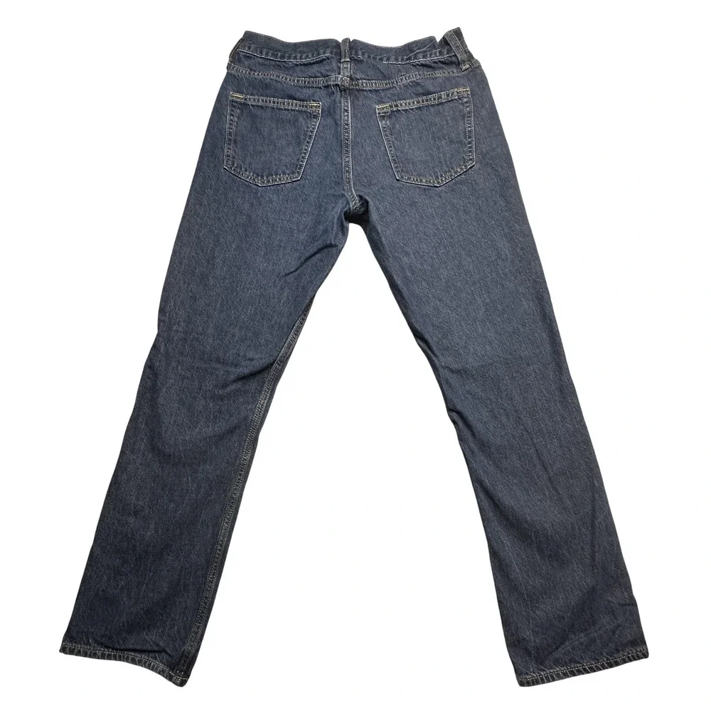 Old‎ Navy Built-In Tough Straight Jeans Mens 32x32 (30x30) Dark Rinse Blue Denim